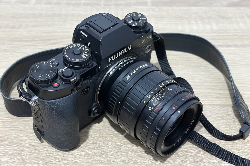 X-T1 con l'Helios e l'adattatore M42