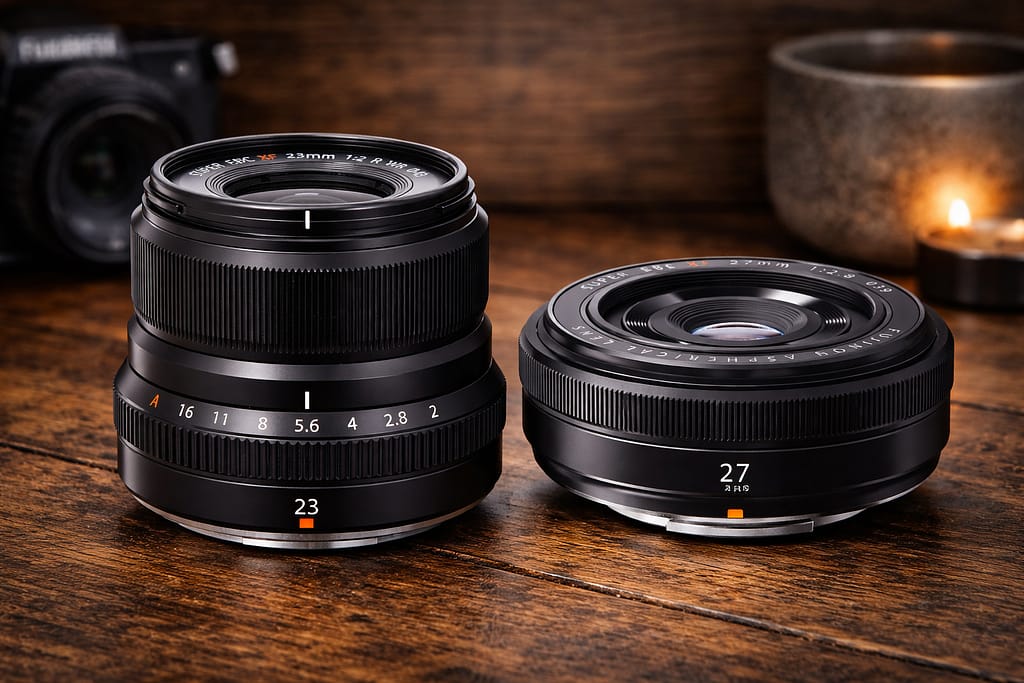 Fujifilm XF 23mm f2 e XF 27mm f2.8 a confronto